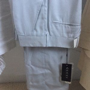 Gucci light blue silk pants